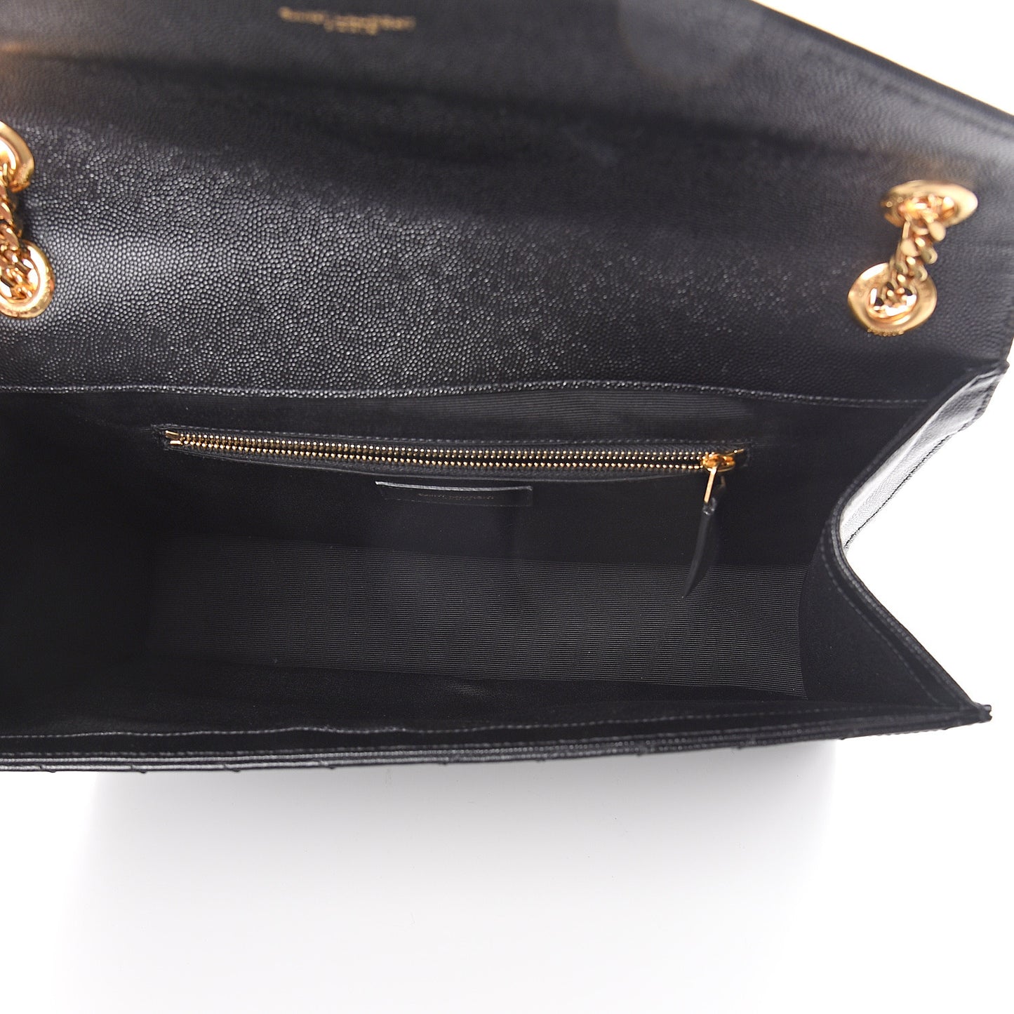 Grain De Poudre Matelasse Chevron Large Monogram Satchel Black