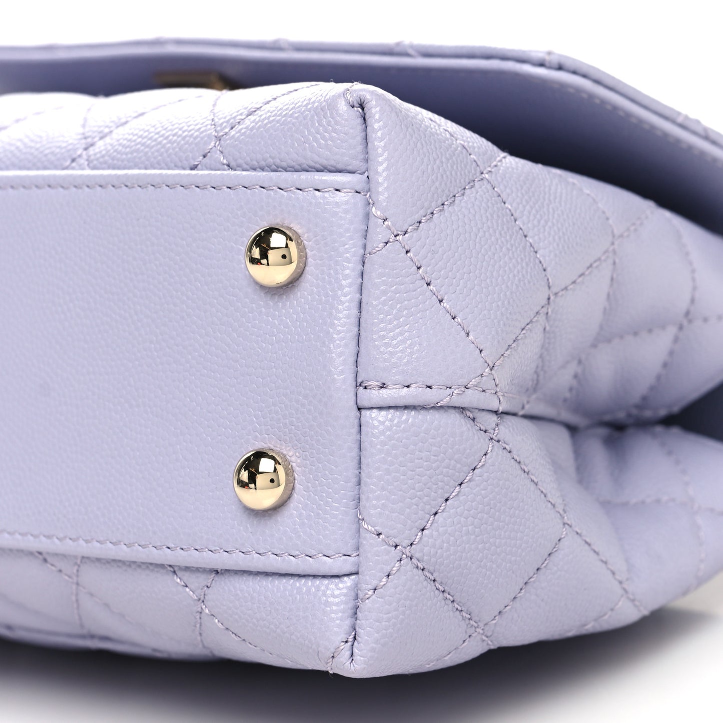 Caviar Quilted Mini Coco Handle Flap Light Purple