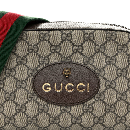 Gucci GG Supreme Monogram Web Neo Vintage Shoulder Bag Beige New Acero Crop 8 of 11