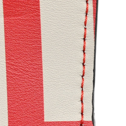 Fendi X MARC JACOBS Vitello Seta Logo Print Baguette Glow Coral White 11 of 12