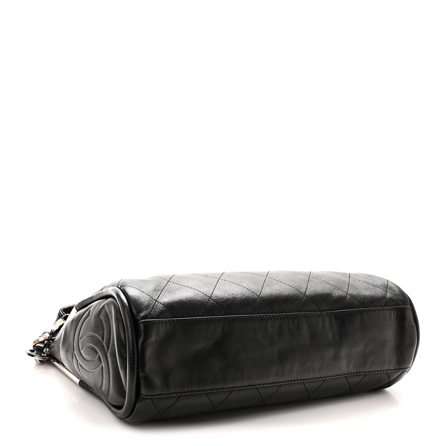 Chanel Lambskin Stitched Medium Ultimate Soft Tote Black 4 of 10