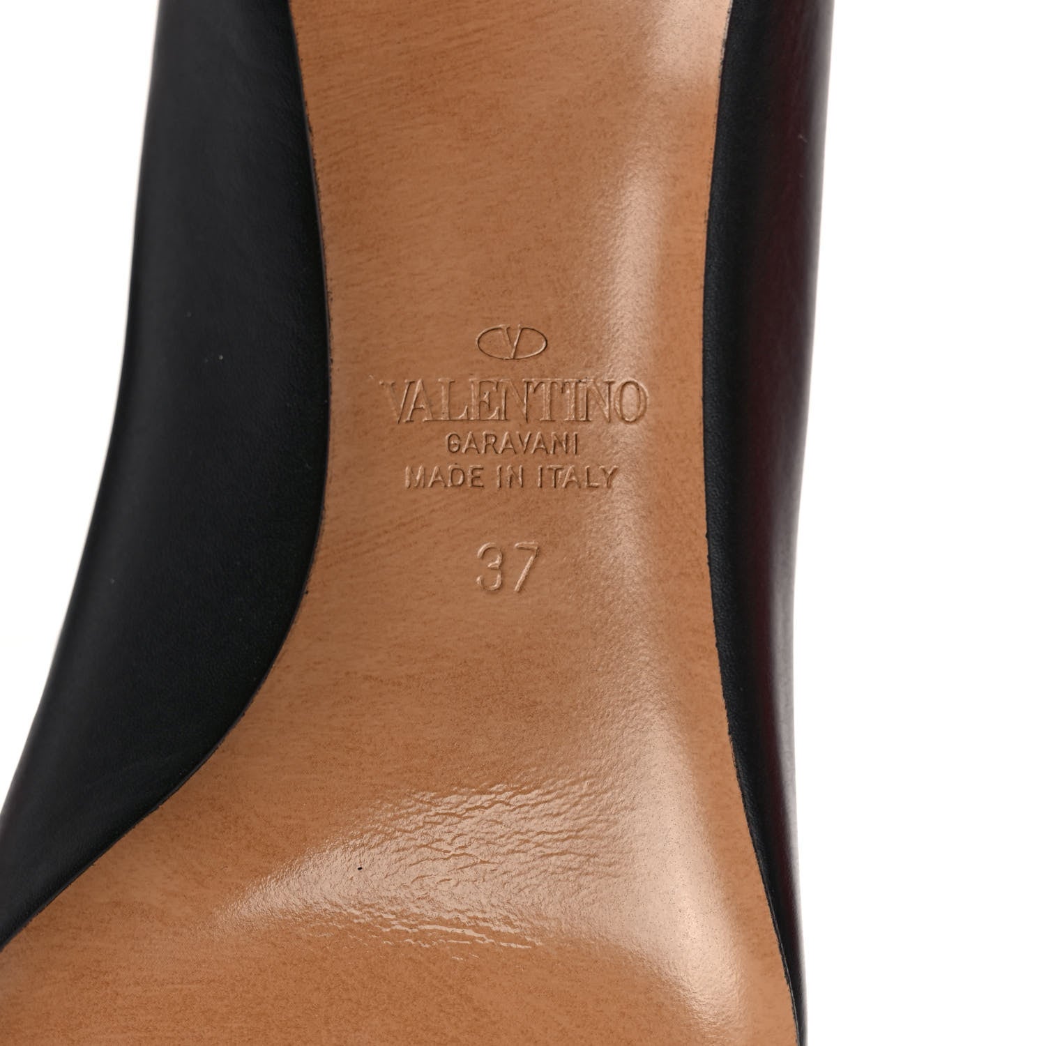 Valentino Garavani Calfskin Vlogo 45mm Pumps 37 Black 6 of 8