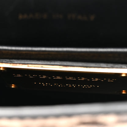 Burberry Snakeskin Grainy Calfskin Oblong Belt Bag Black 6 of 10