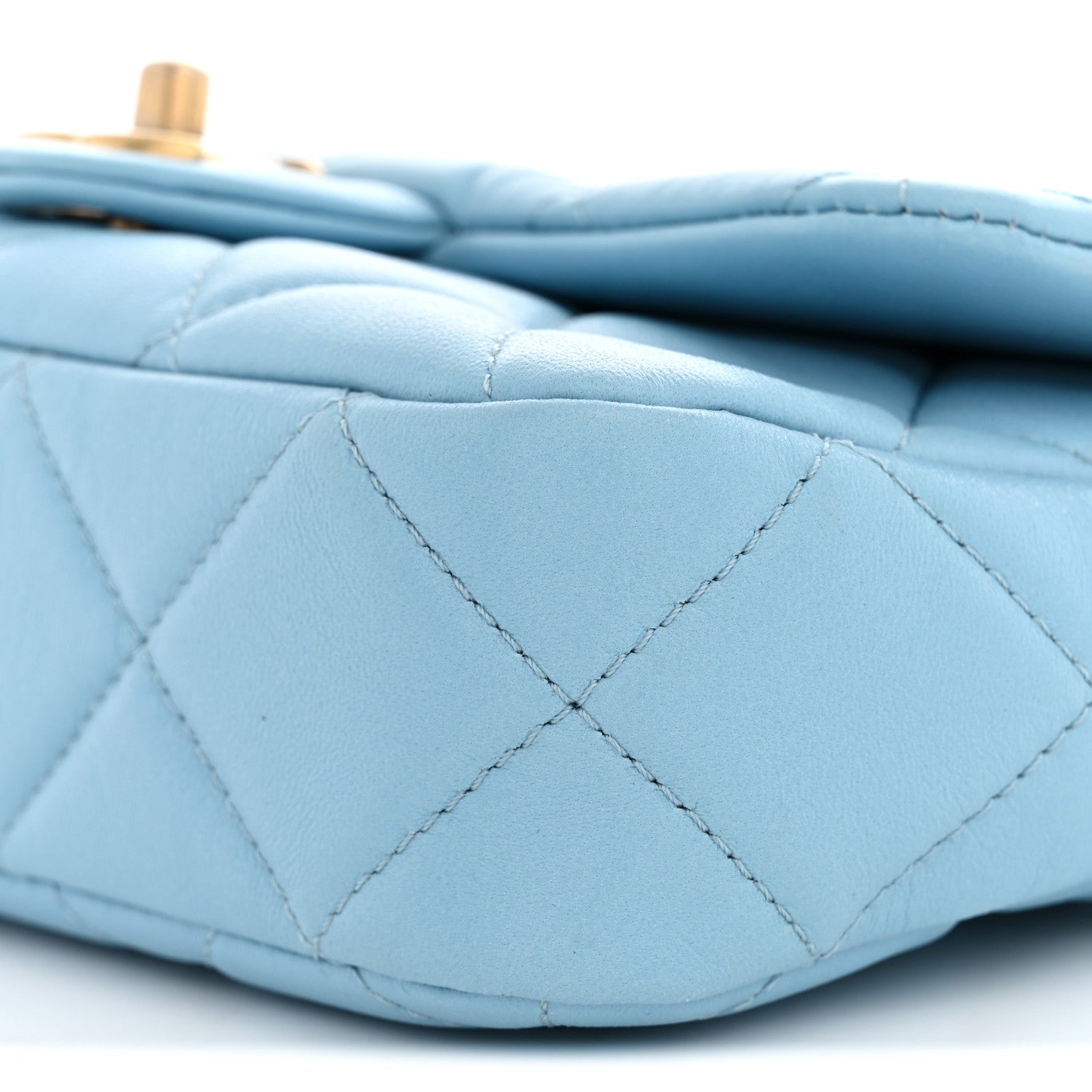 Chanel Lambskin Quilted CC Chain Flap Light Blue 9 of 9
