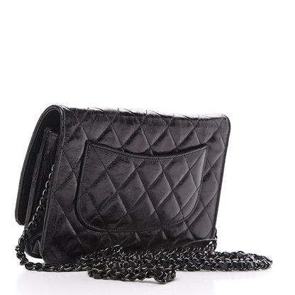 Chanel Aged Calfskin Quilted Reissue Wallet On Chain WOC So Black 2 of 10