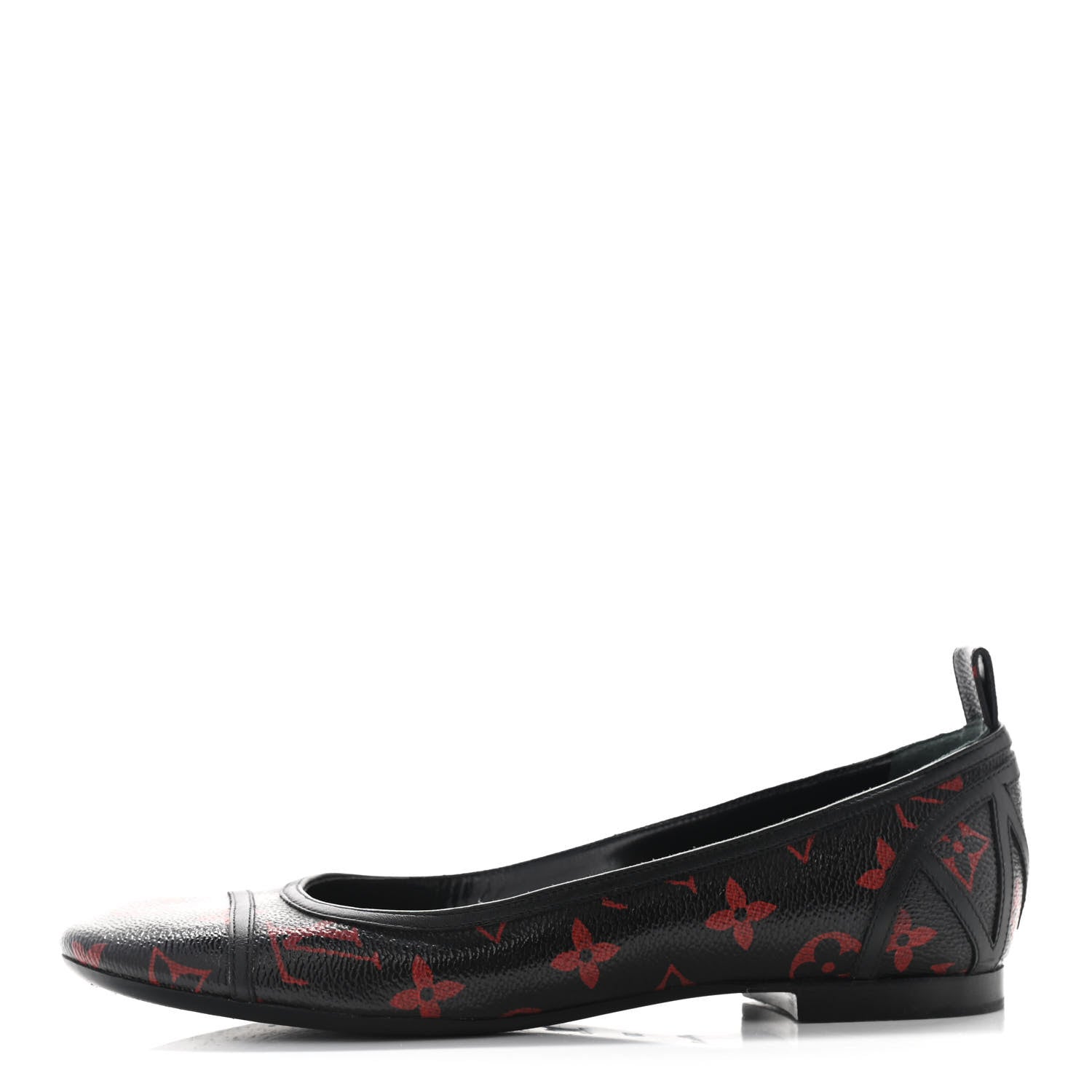 Louis Vuitton Monogram Infrarouge New Revival Ballerina Flats 37 Black 1 of 9