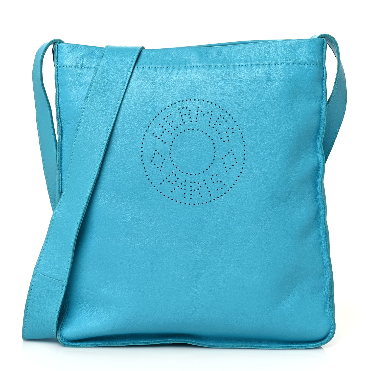 Hermes Lambskin Toudou Perfore Crossbody Bag Bleu Paon 1 of 10