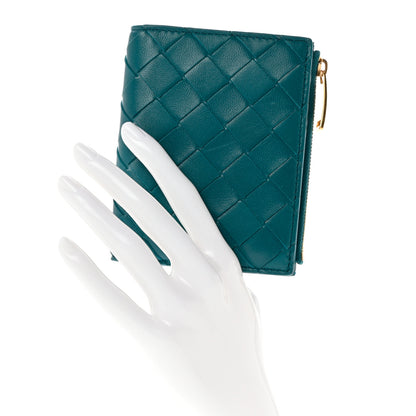 Bottega Veneta Nappa Intrecciato Bifold Zip Wallet Mallard 3 of 8