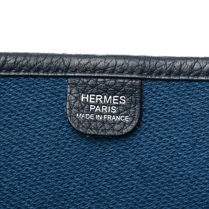 Hermes Toile Taurillon Clemence Evelyne III GM Bleu de Prusse 10 of 17