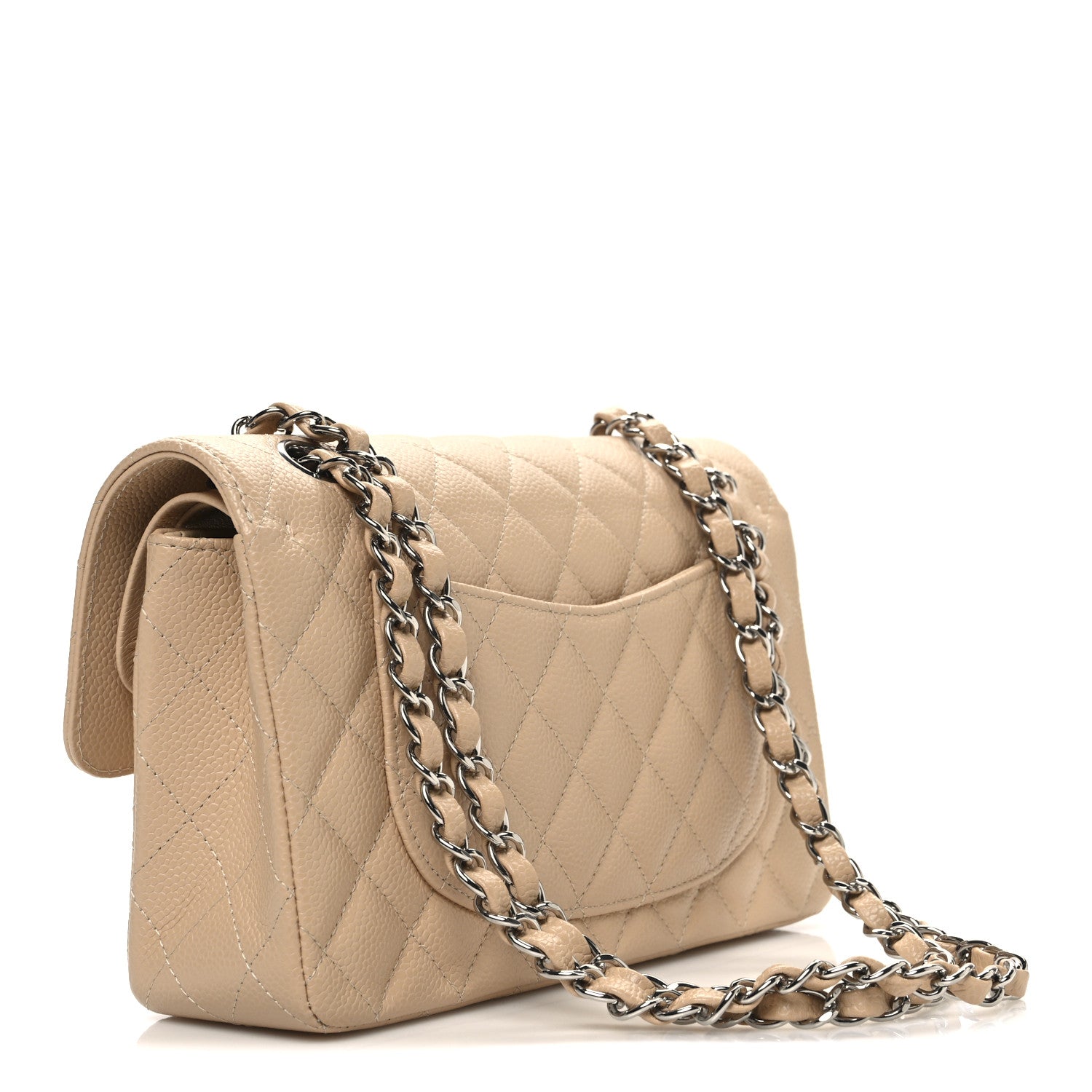 Chanel Caviar Quilted Small Double Flap Beige 3 of 10