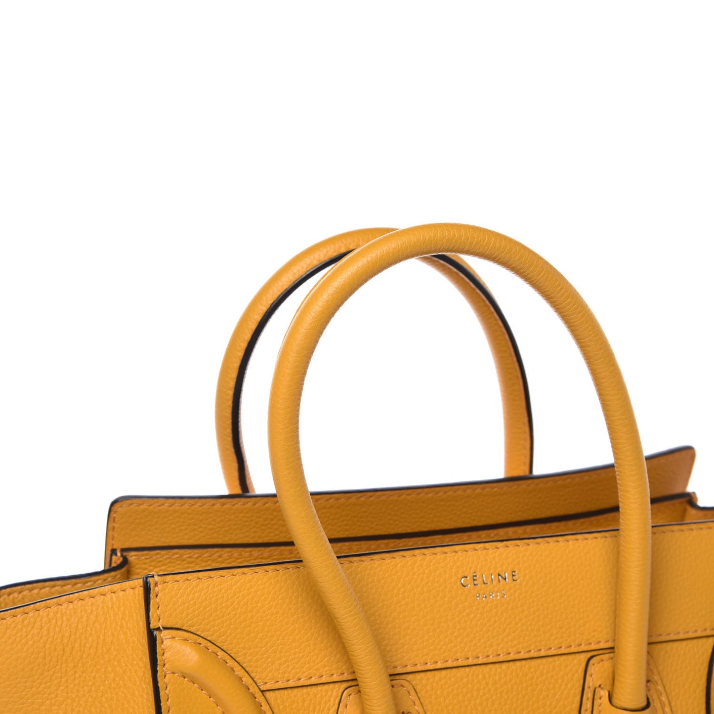 Drummed Calfskin Micro Luggage Ocre