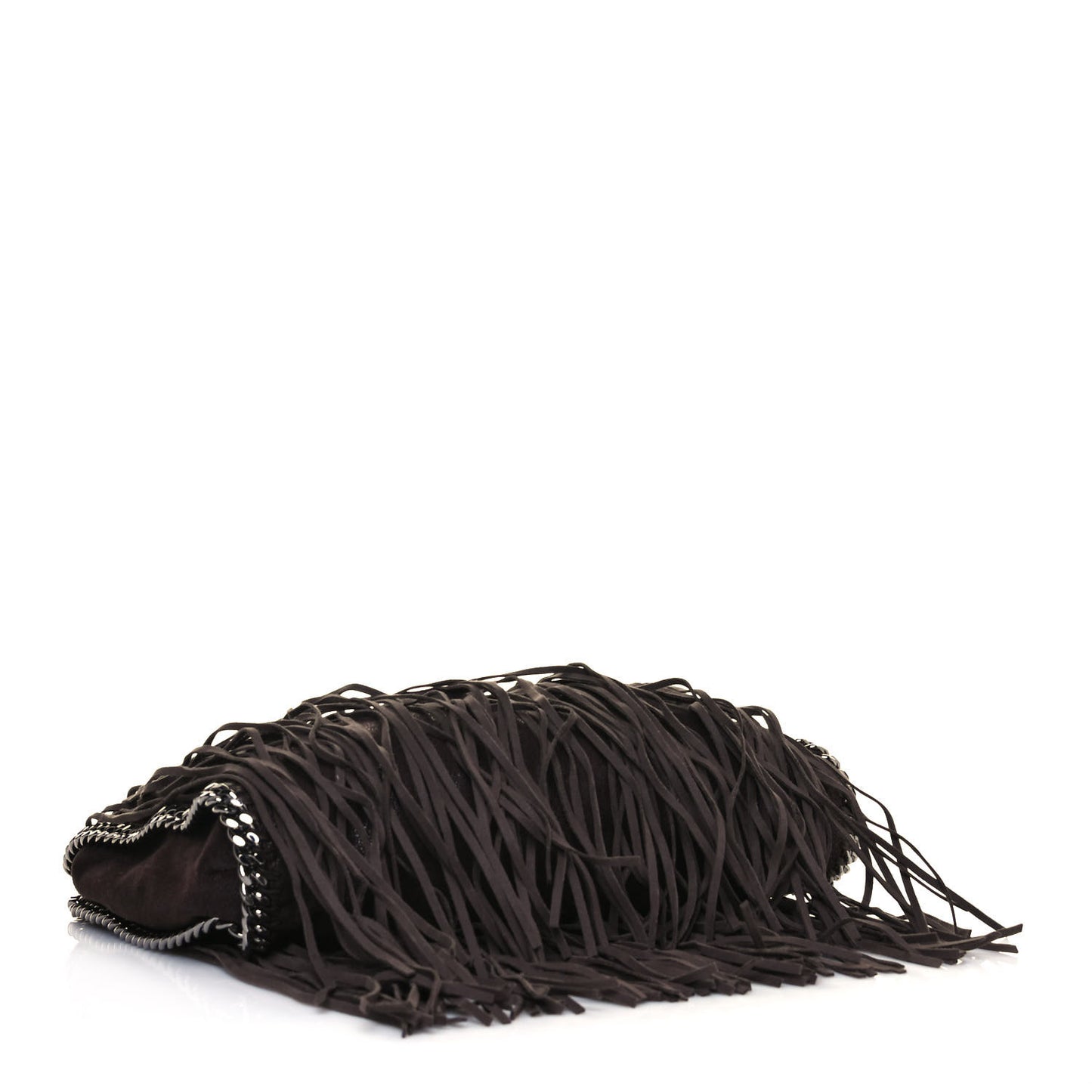 Shaggy Deer Fringe Falabella Tote Brown