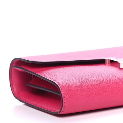 Hermes Epsom Lizard Constance Wallet To Go Rose Mexico 7 of 8