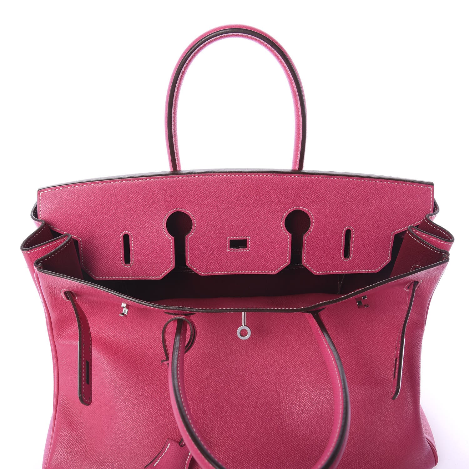 Hermes Epsom Candy Birkin 35 Rose Tyrien Rubis 7 of 33