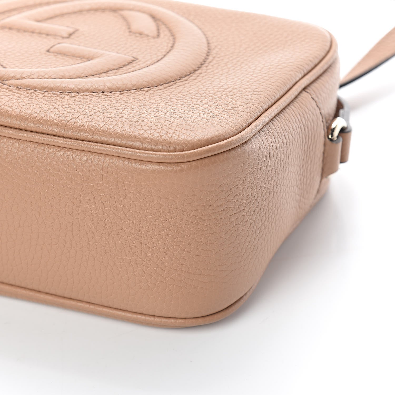 Gucci Pebbled Calfskin Small Soho Disco Bag Rose Beige 9 of 10