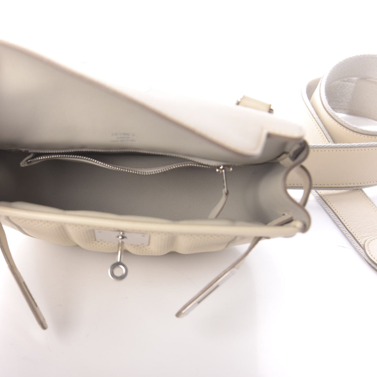Veau Swift Mini Sac Berline Craie Gris Perle