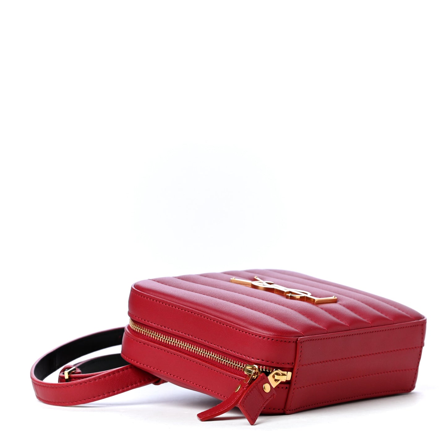 Lambskin Matelasse Vicky Monogram Belt Bag Eros Red
