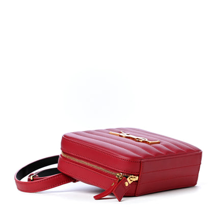 Saint Laurent Lambskin Matelasse Vicky Monogram Belt Bag Eros Red 3 of 4