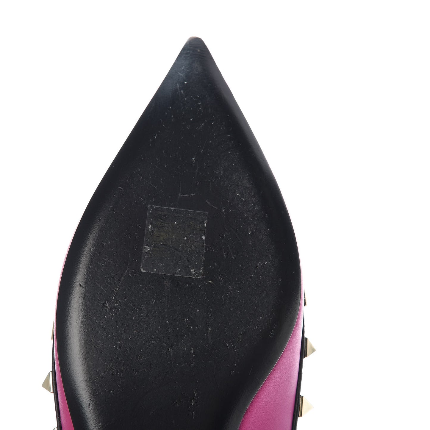 Nappa Rockstud Cage Ballerina Flats 39 Fuxia Black