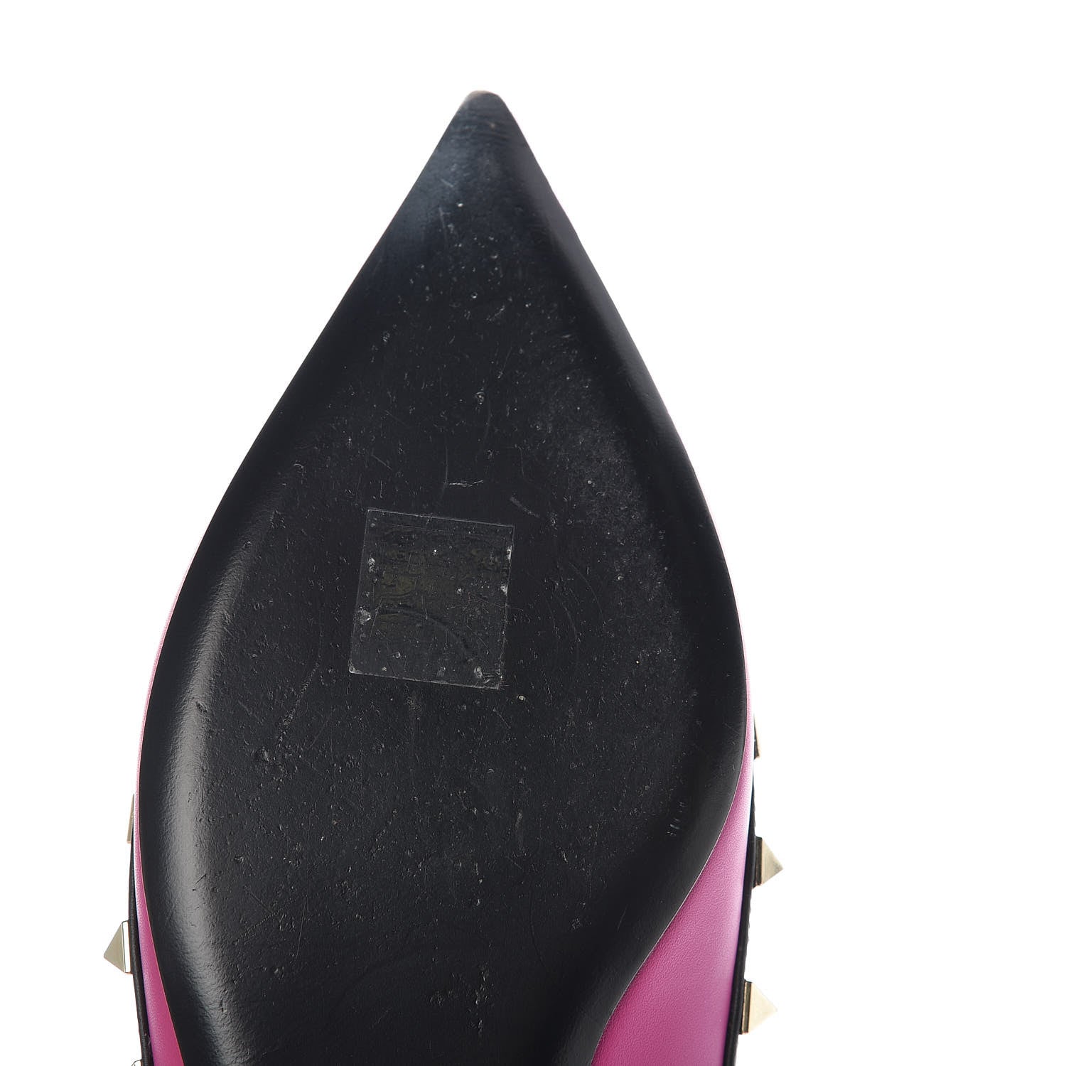 Valentino Garavani Nappa Rockstud Cage Ballerina Flats 39 Fuxia Black 10 of 13
