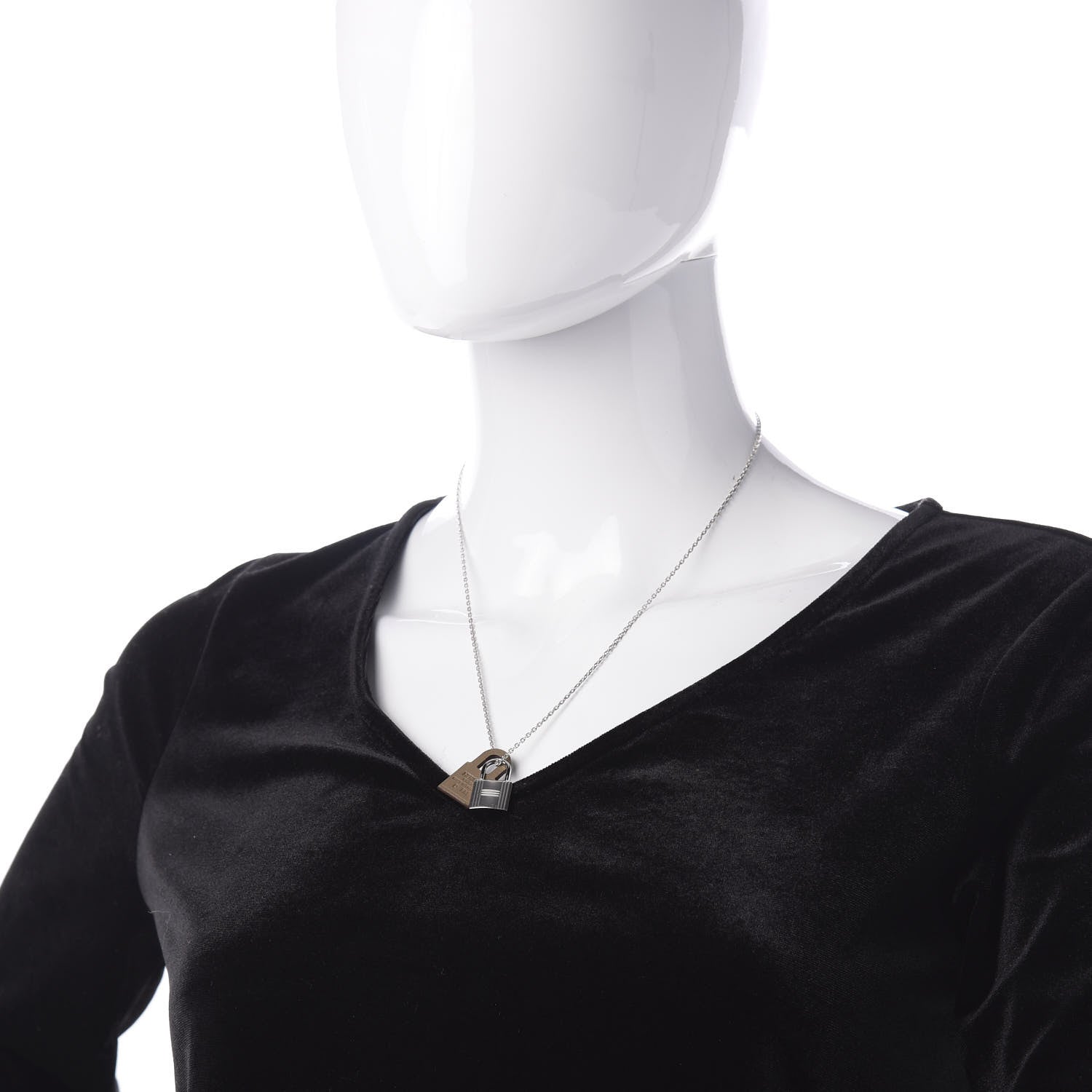 Hermes Swift O'Kelly Pendant Necklace Etoupe 2 of 6