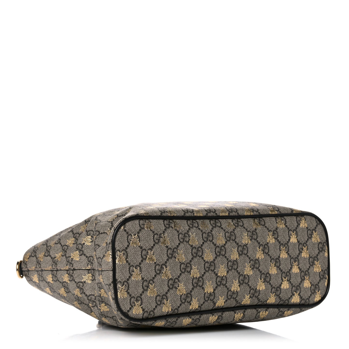 Soft GG Supreme Monogram Bees Small Crossbody Tote Beige Oro Black