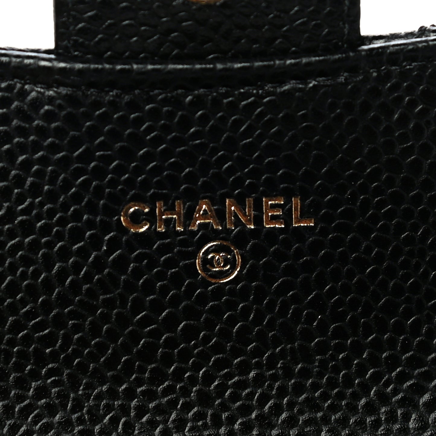 Caviar Quilted Flap Card Holder Black