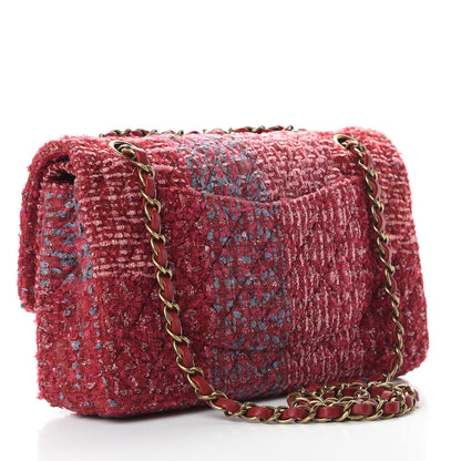 Chanel Tweed Quilted Medium Double Flap Red 4 of 12