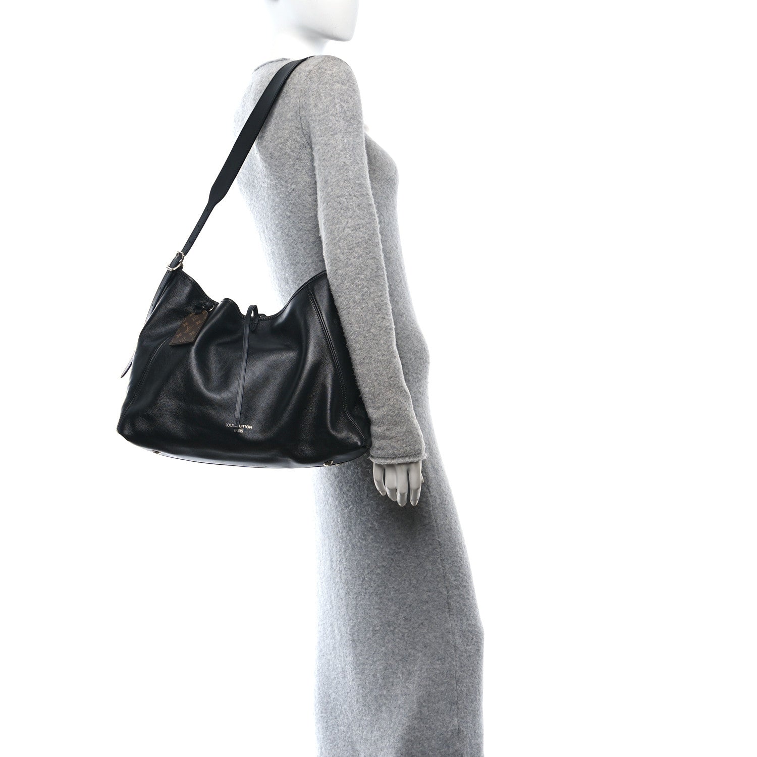 Louis Vuitton Lambskin CarryAll Vibe MM Black 2 of 10