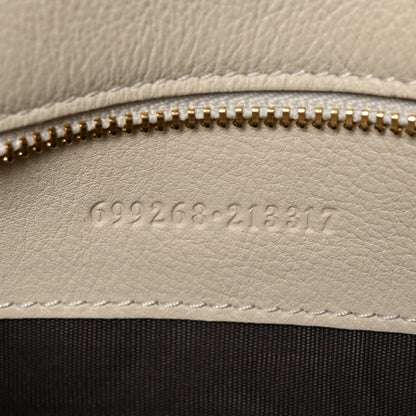 Gucci Roxy Calfskin Blondie Chain Shoulder Flap Bag Mystic White 6 of 10