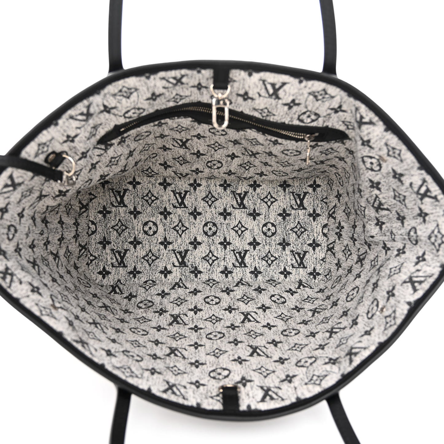 Denim Monogram Jacquard Neverfull MM Grey