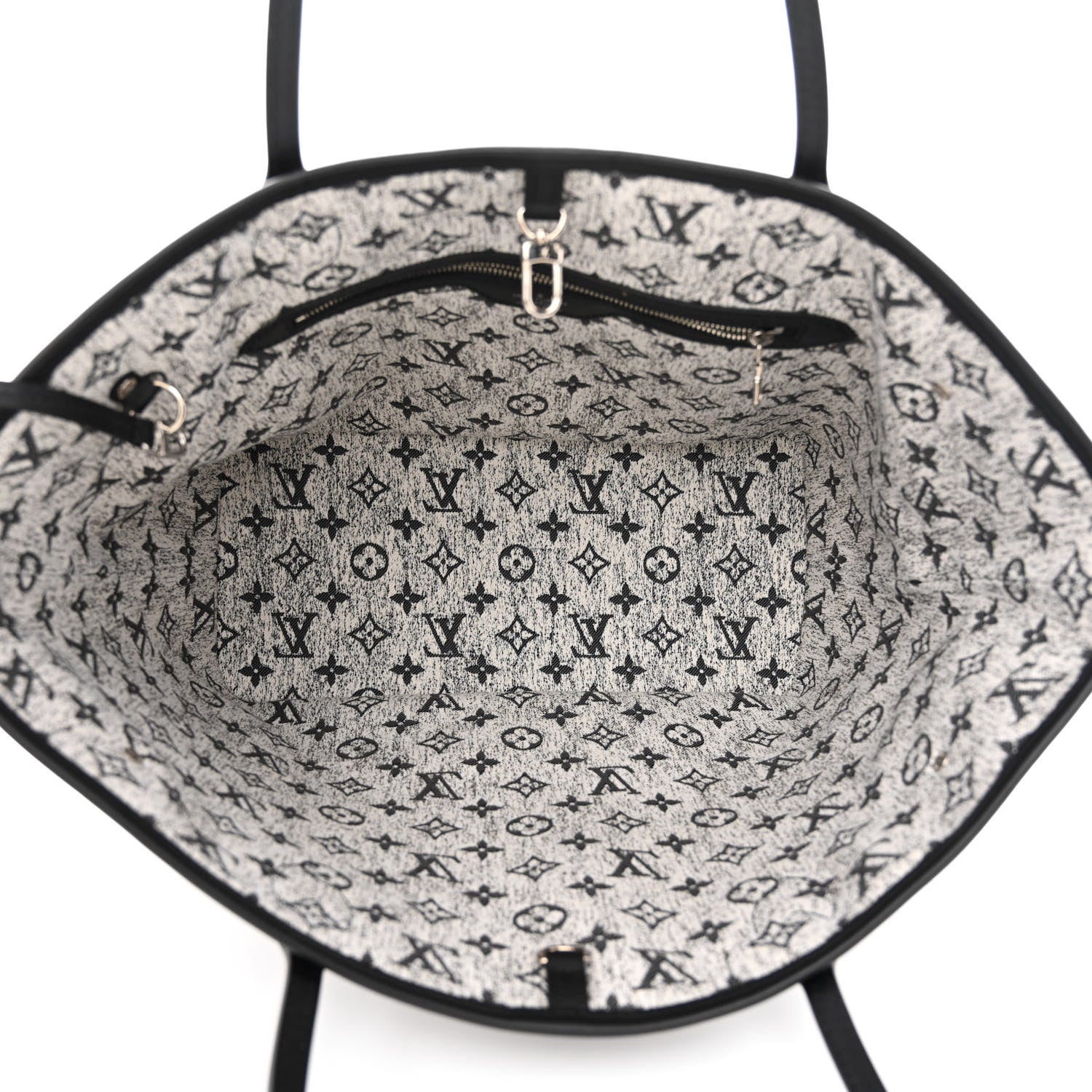 Louis Vuitton Denim Monogram Jacquard Neverfull MM Grey 6 of 12