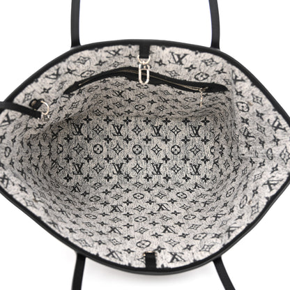 Louis Vuitton Denim Monogram Jacquard Neverfull MM Grey 6 of 12