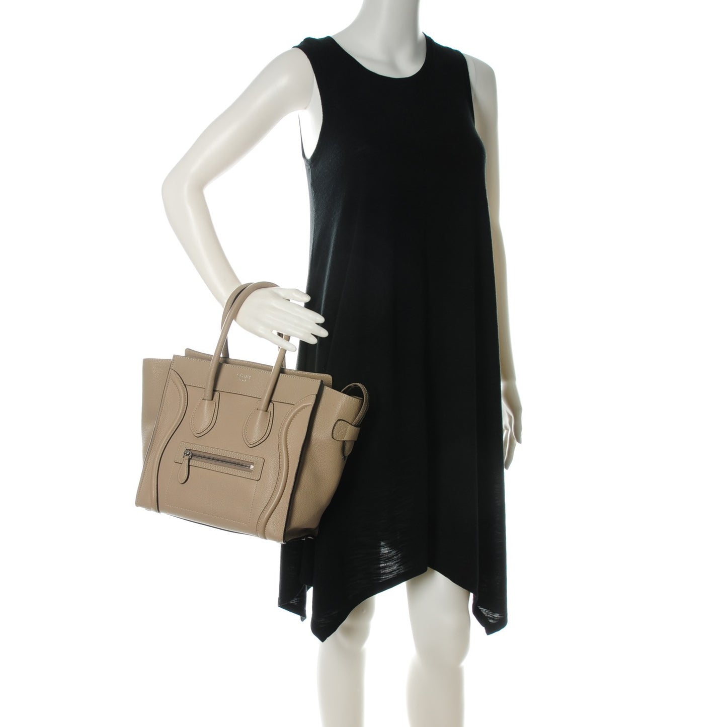 Drummed Calfskin Micro Luggage Dune