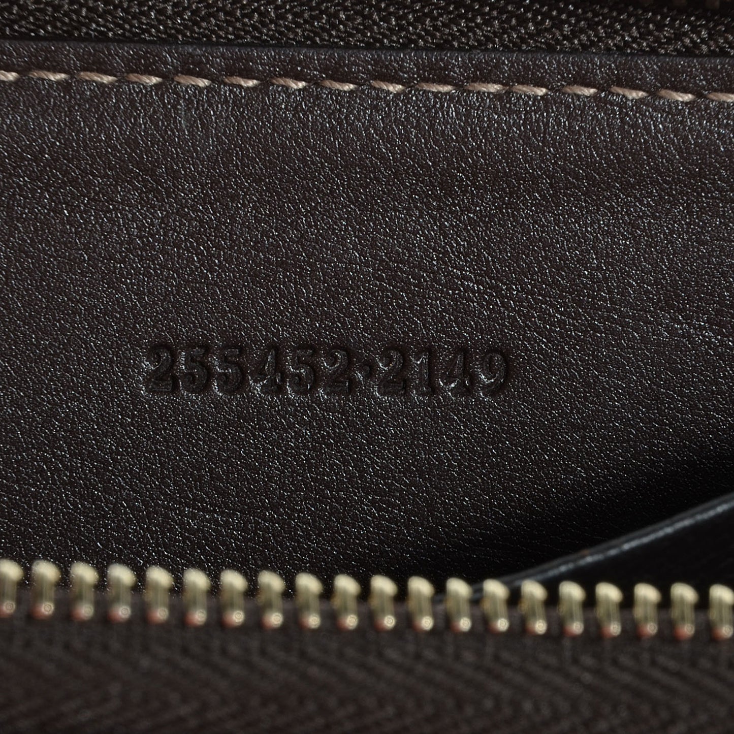 Monogram Zip Around Card Case Brown
