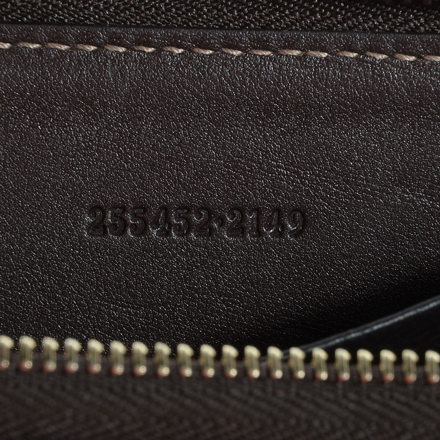 Gucci Monogram Zip Around Card Case Brown 6 of 7