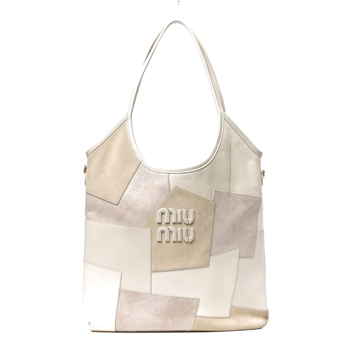 Miu Miu Nappa Patchwork Ivy Bag  Chalk White 1 of 9