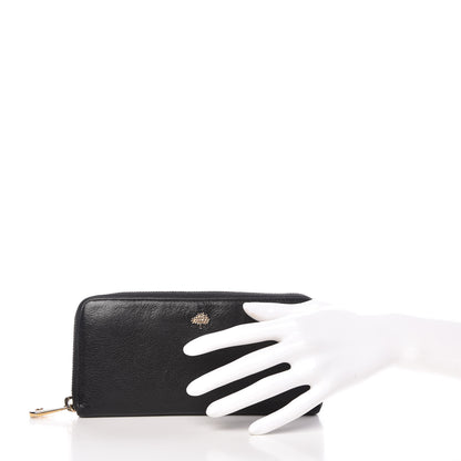 Mulberry Natural Leather Tree Zip Around Long Wallet Black 2 of 8