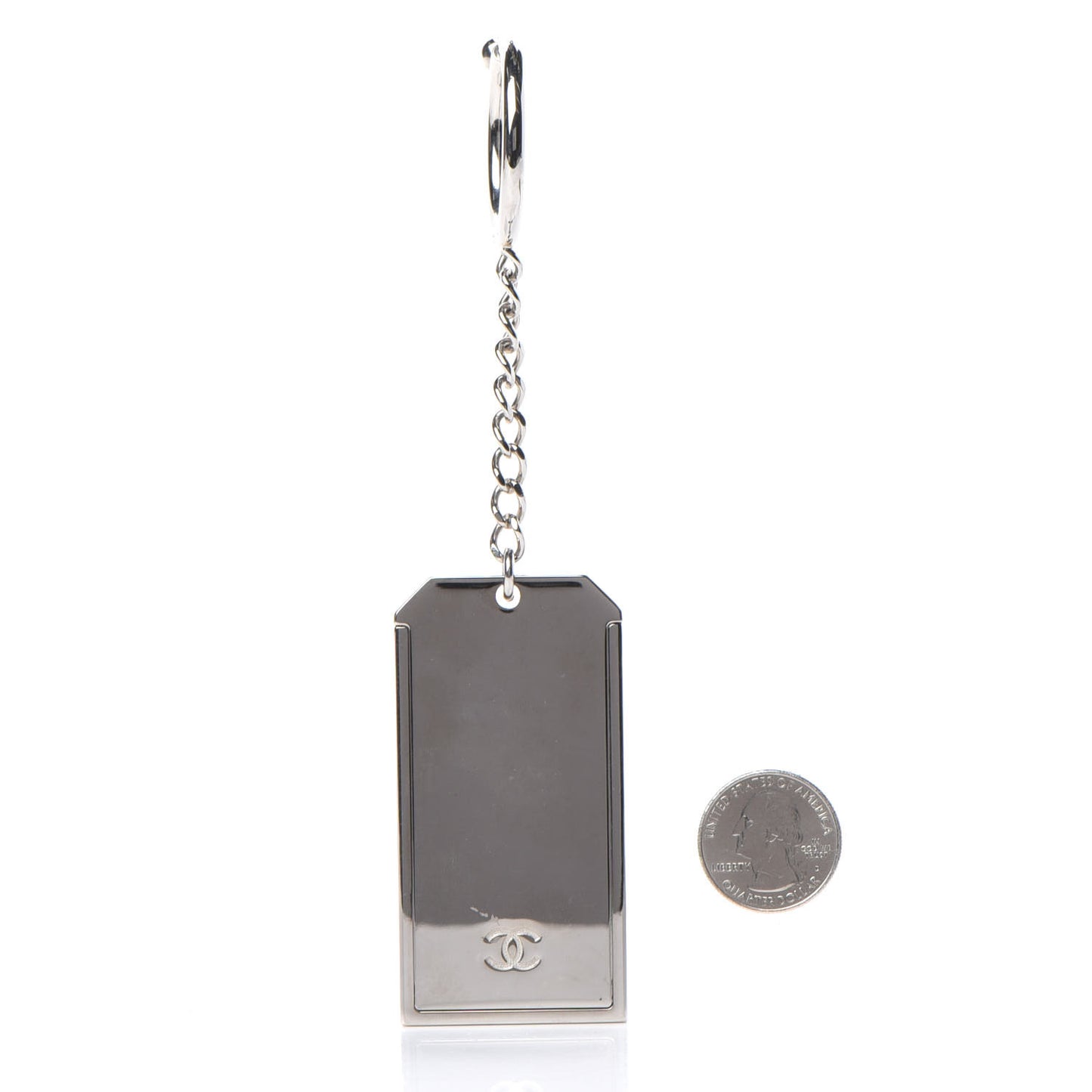 Metal Mirror Charm Silver