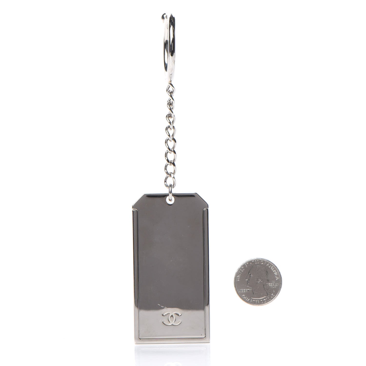 Chanel Metal Mirror Charm Silver 2 of 3