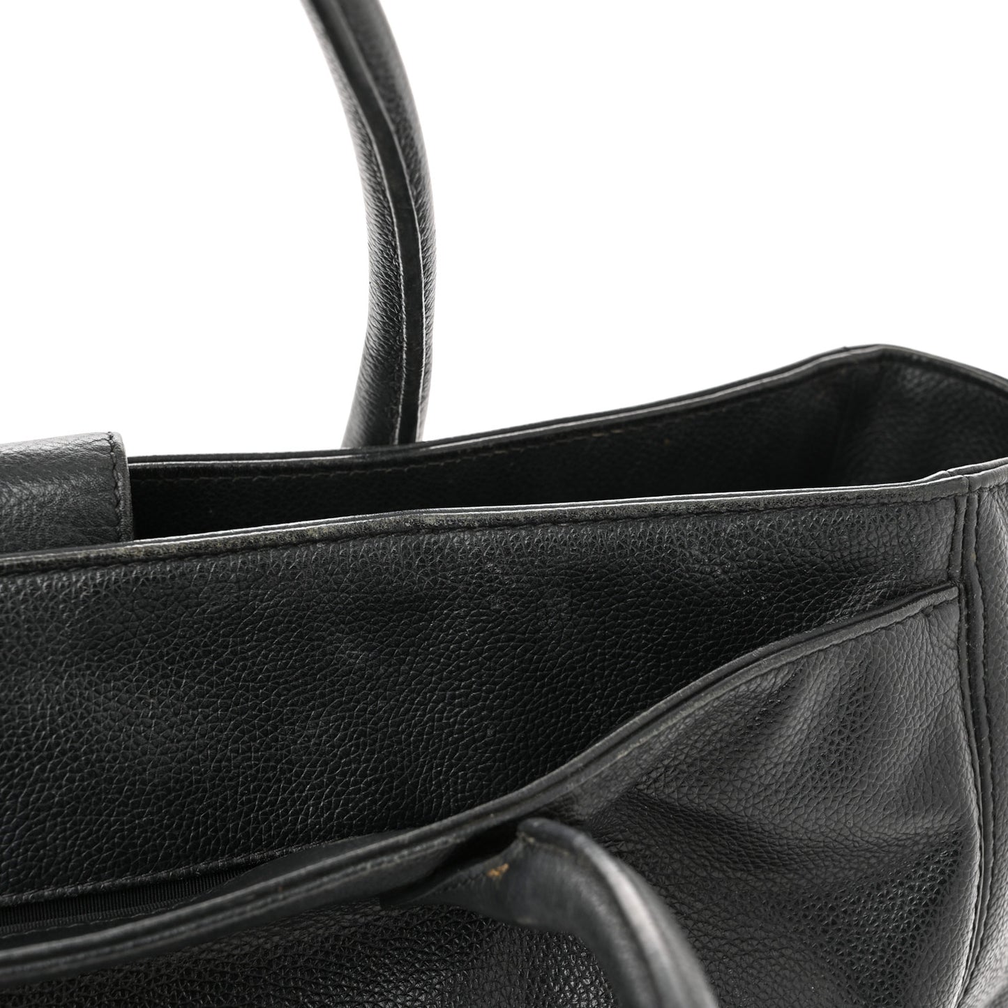 Calfskin Cerf Executive Shopper Tote Black