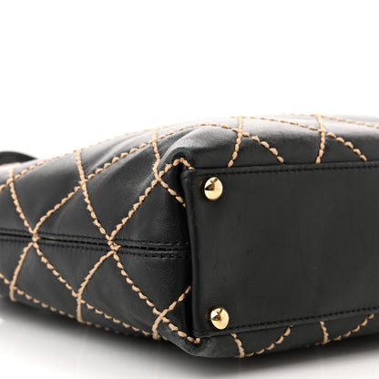 Chanel Calfskin Stitch Small Surpique Tote Black 9 of 12