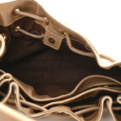 Burberry Calfskin Summer Check Mason Warrior Hobo Beige 5 of 12