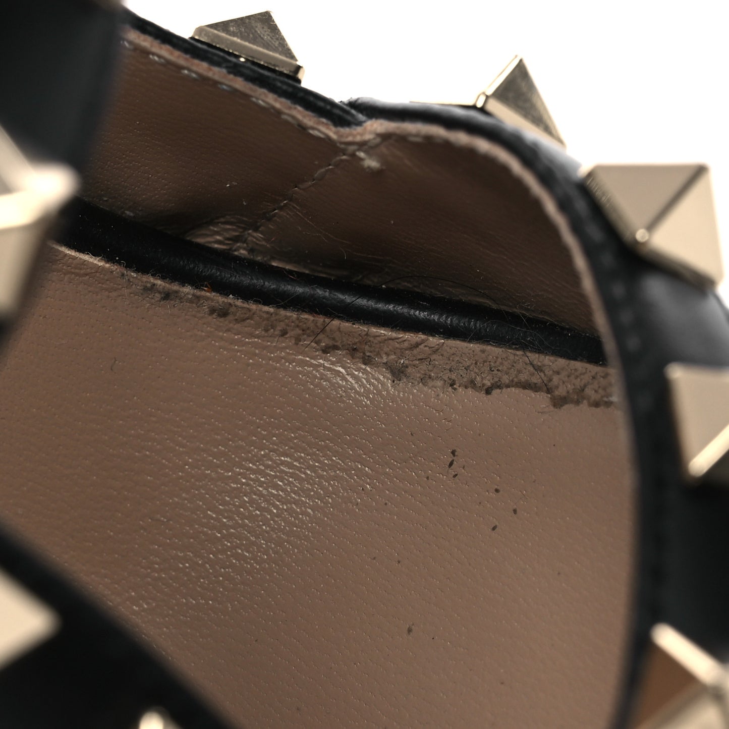 Calfskin Nappa Rockstud Ankle Strap 100mm Pumps 37 Black