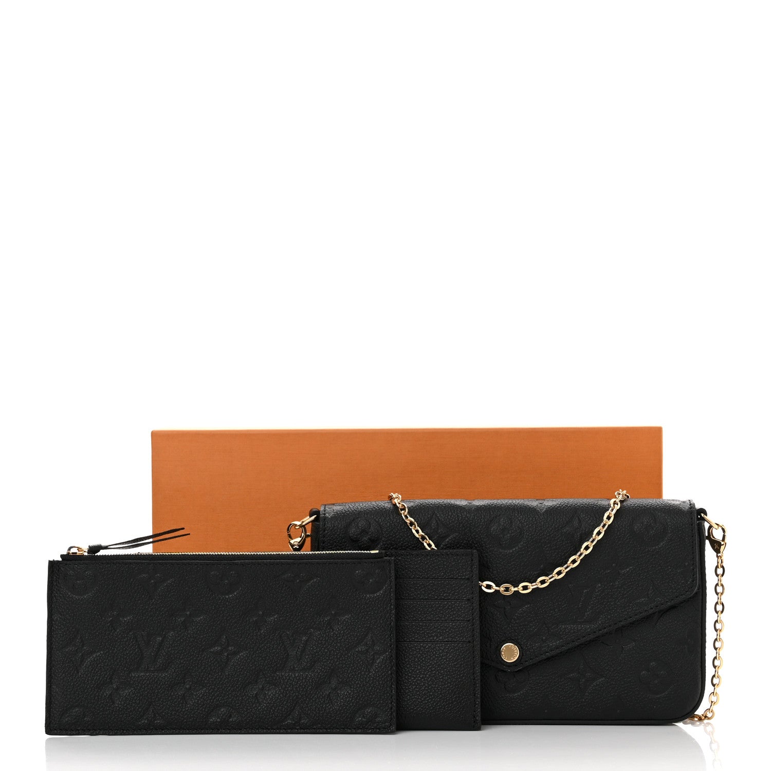 Louis Vuitton Empreinte Pochette Felicie Chain Wallet Black 11 of 11