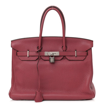 Hermes Taurillon Clemence Birkin 35 Bois de Rose 1 of 12