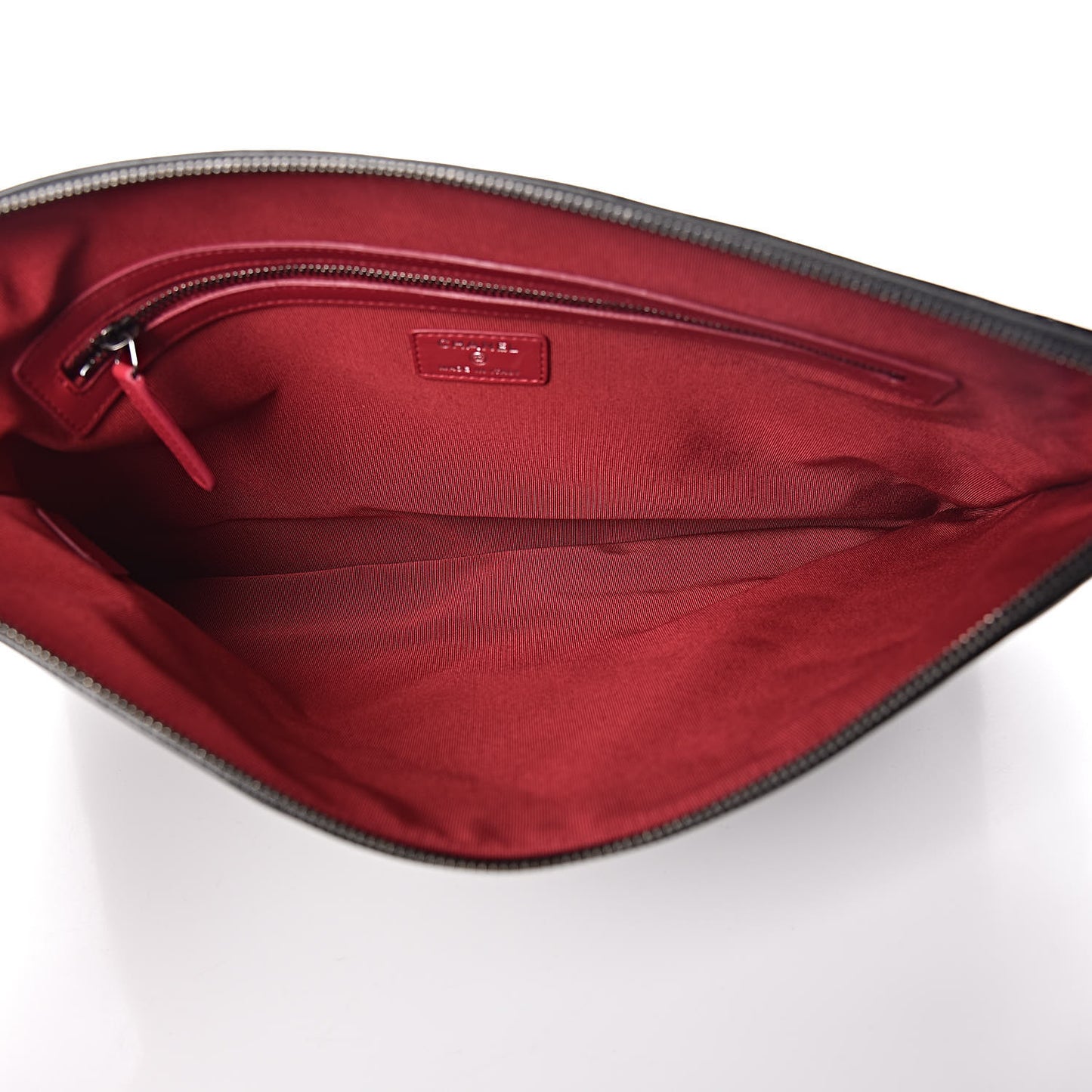 Aged Calfskin Quilted Large Gabrielle Cosmetic Case Black