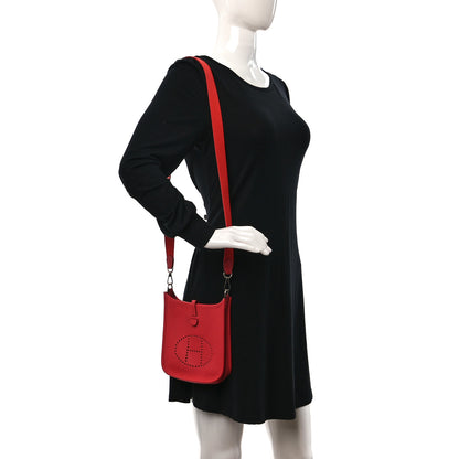 Hermes Taurillon Clemence Evelyne TPM Rouge Pivoine 2 of 9