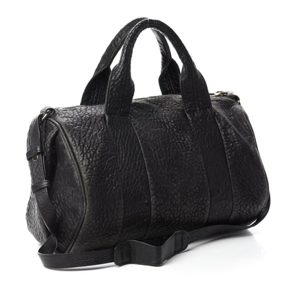Alexander Wang Pebbled Lambskin Rocco Black Pale Gold Hardware 3 of 11