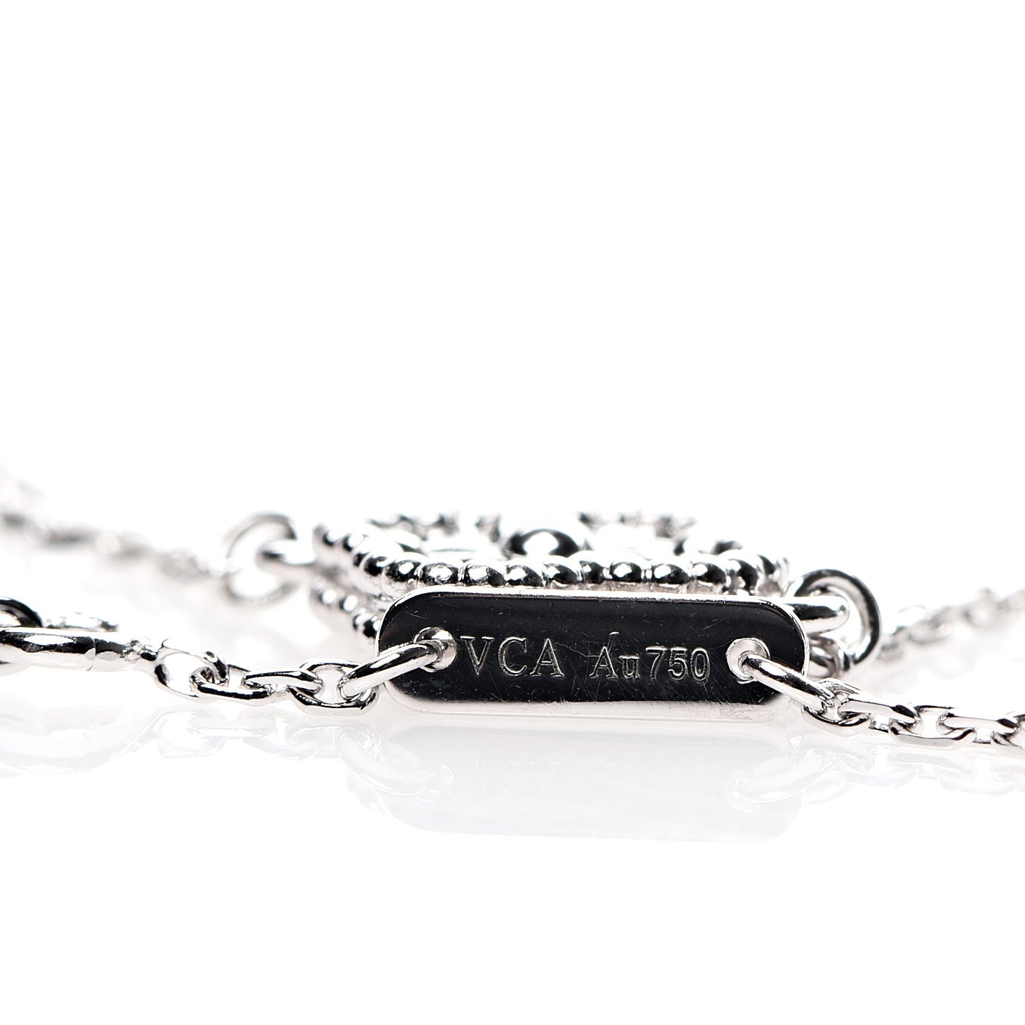 18K White Gold Diamond Sweet Alhambra Bracelet